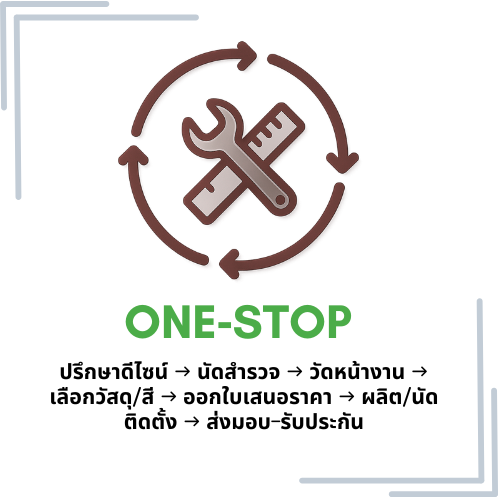 One-Stop บริการครบวงจร ตั้งแต่สำรวจถึงติดตั้ง