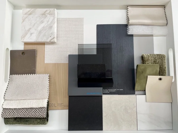 Material Board งานออกแบบภายในคอนโด TAIT Sathorn 12 2B2 โทนอุ่น