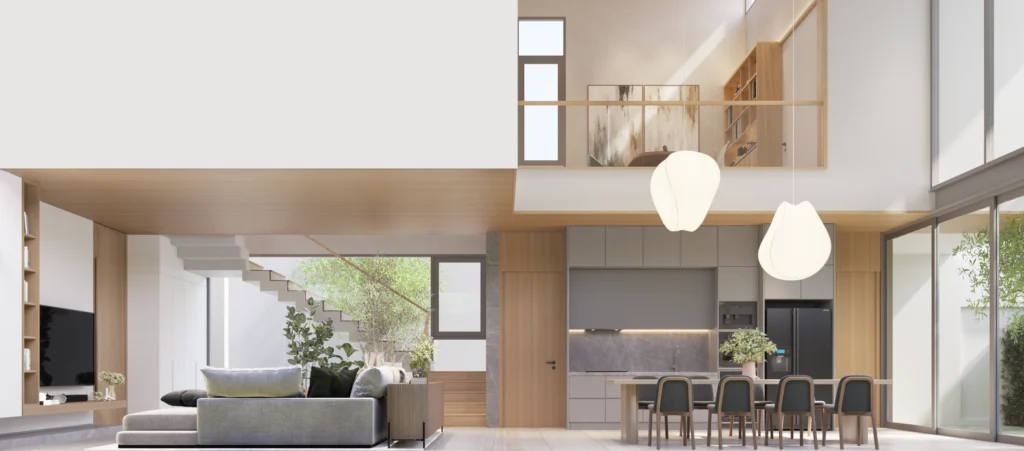 ผลงานออกแบบภายในบ้าน RAMINDRA85 RESIDENCE โทนอุ่น เรียบง่าย งานละเอียด
