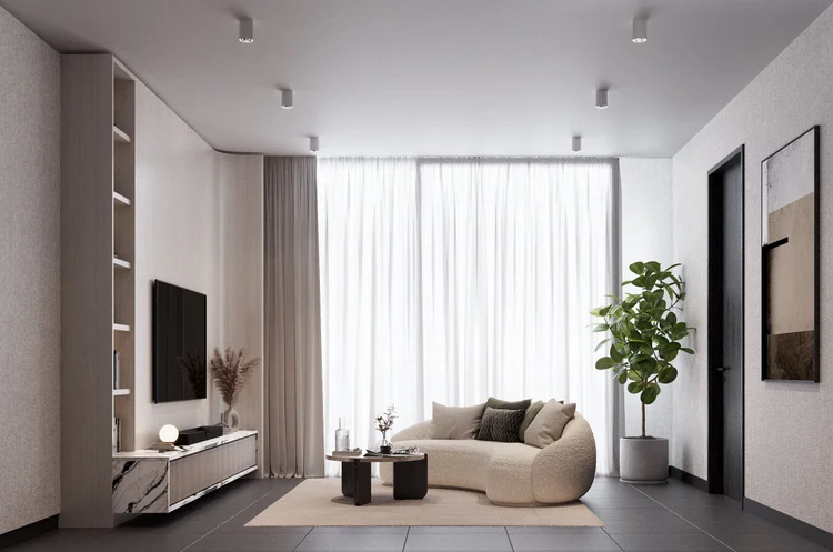 ออกแบบภายในคอนโด TAIT Sathorn 12 2B2 โทนอุ่น เรียบหรู ผ่อนคลาย