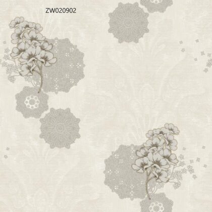 ตัวอย่างวอลเปเปอร์ตกแต่งผนัง รหัส ZW020902 จากตระกูลลายเดียวกัน 2 ตัวเลือก
